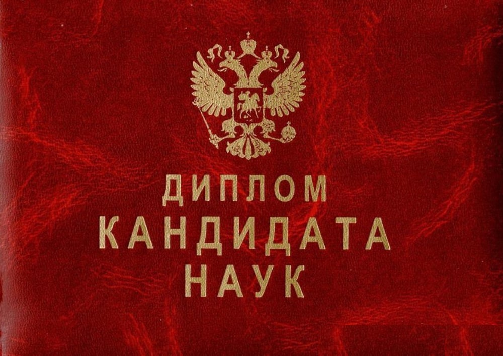 Диплом кандидата наук 2013-2017 года